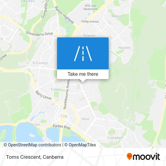 Toms Crescent map