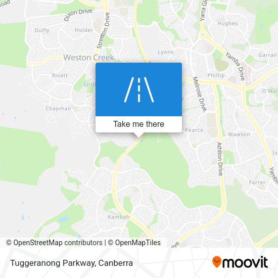 Tuggeranong Parkway map