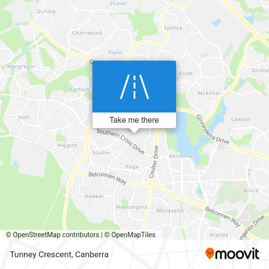 Tunney Crescent map