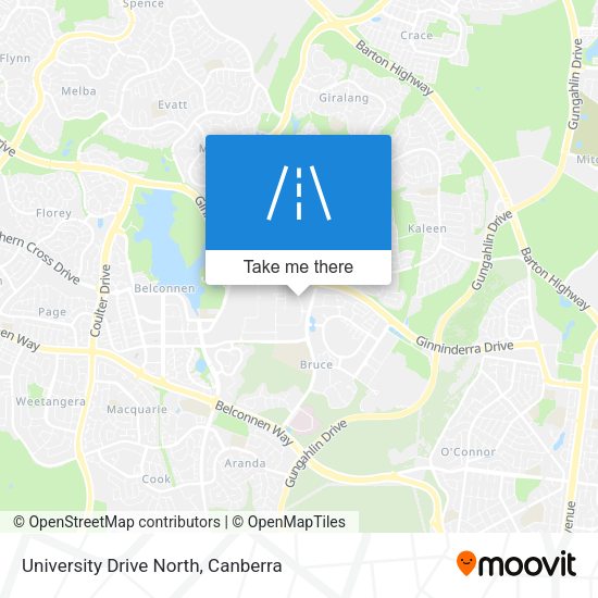 University Drive North map