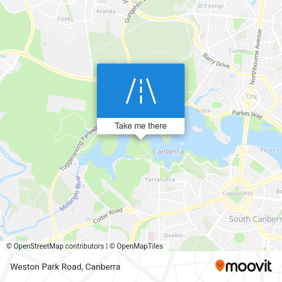 Weston Park Road map