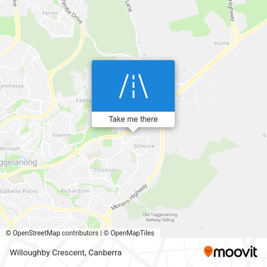 Willoughby Crescent map