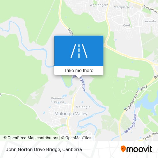 John Gorton Drive Bridge map