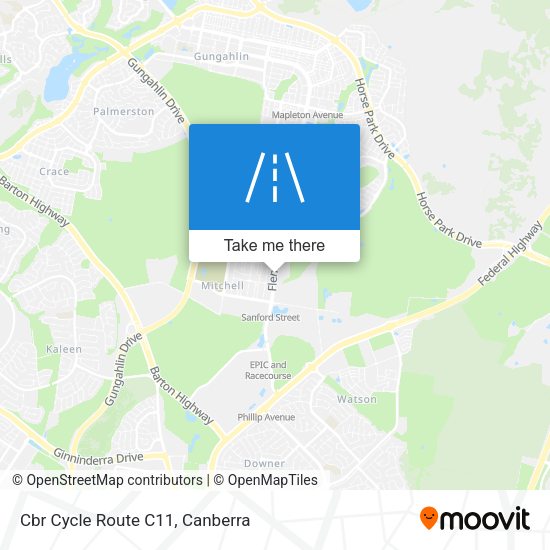 Cbr Cycle Route C11 map