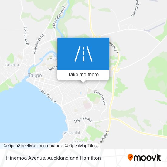 Hinemoa Avenue map