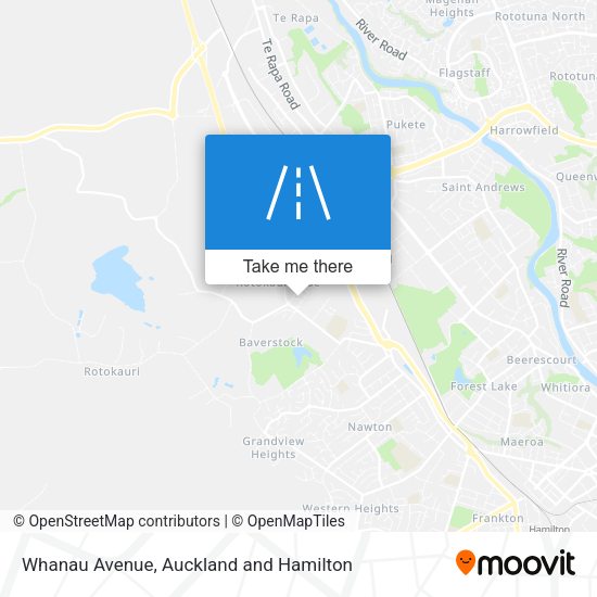 Whanau Avenue map