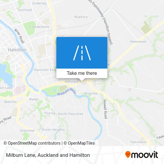 Milburn Lane map