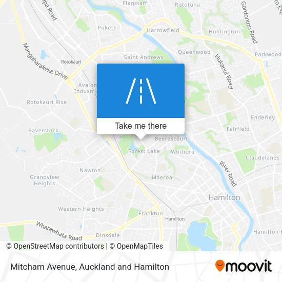 Mitcham Avenue map