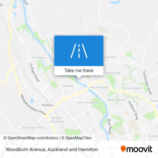 Woodburn Avenue map
