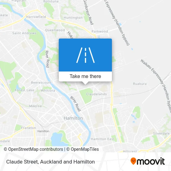 Claude Street map