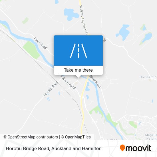 Horotiu Bridge Road map