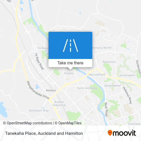 Tanekaha Place map