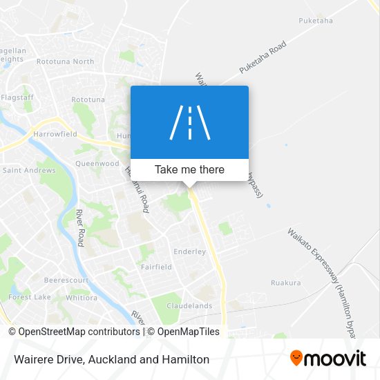 Wairere Drive map