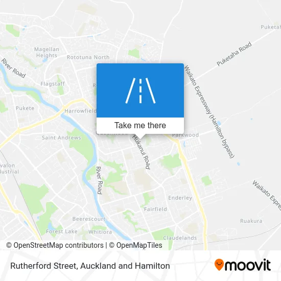 Rutherford Street map