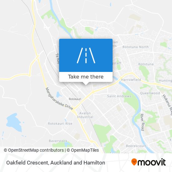 Oakfield Crescent map