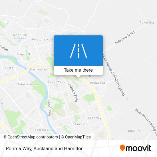 Porima Way map
