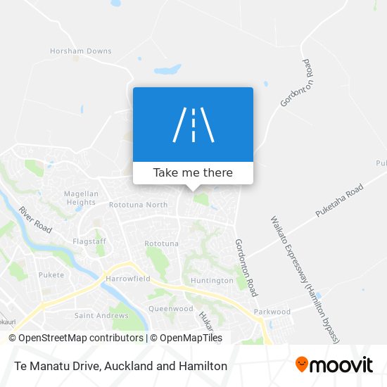 Te Manatu Drive map