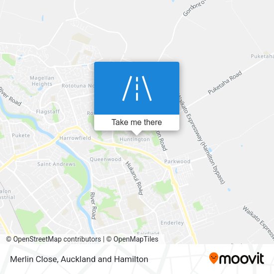 Merlin Close map