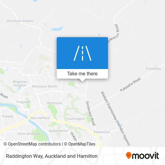 Raddington Way map