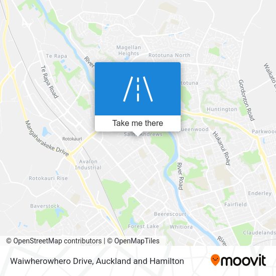 Waiwherowhero Drive map