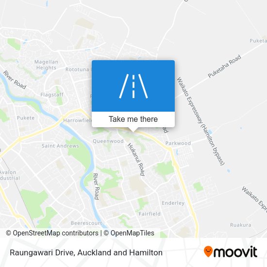 Raungawari Drive map