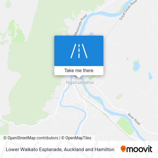 Lower Waikato Esplanade map