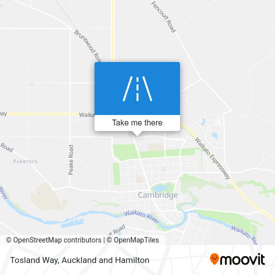 Tosland Way map