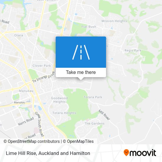 Lime Hill Rise map