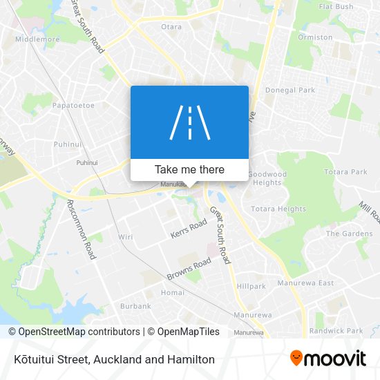 Kōtuitui Street map