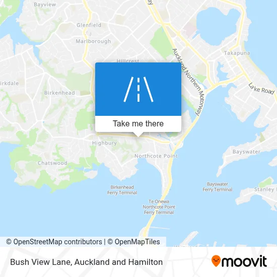 Bush View Lane map