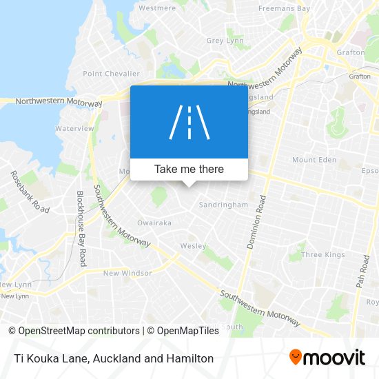 Ti Kouka Lane map