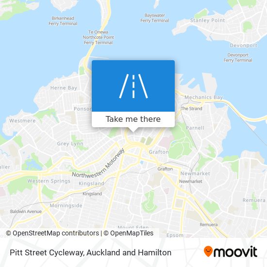 Pitt Street Cycleway map