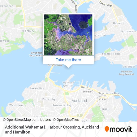 Additional Waitematā Harbour Crossing map