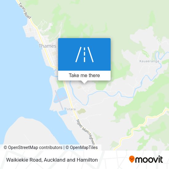 Waikiekie Road map