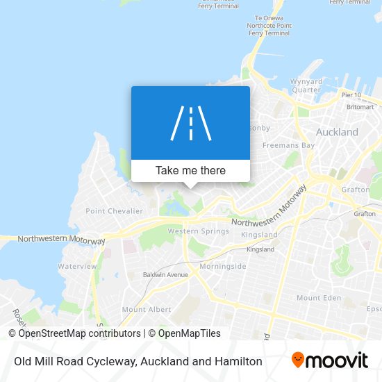 Old Mill Road Cycleway map