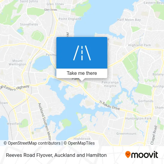 Reeves Road Flyover map