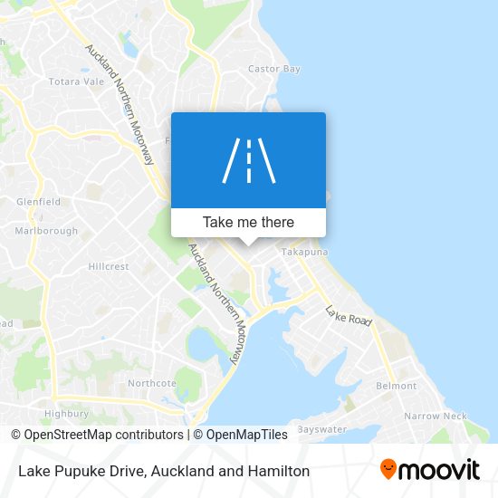 Lake Pupuke Drive map