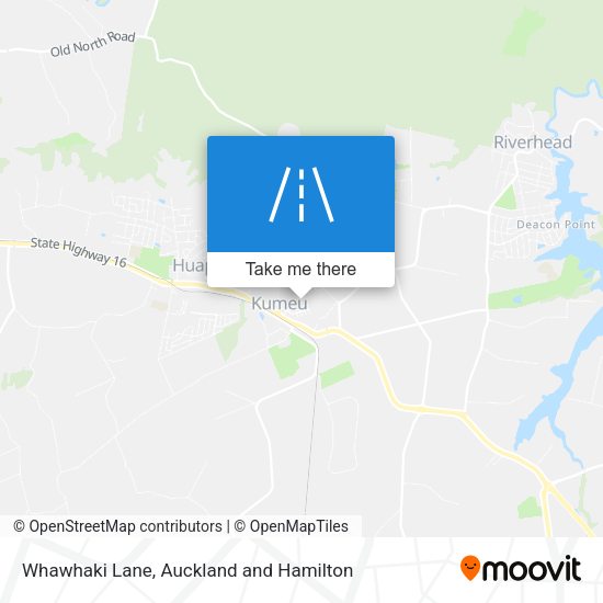 Whawhaki Lane map