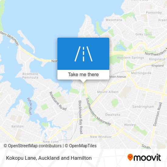 Kokopu Lane map