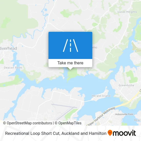 Recreational Loop Short Cut map