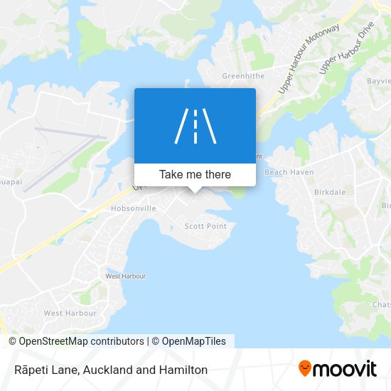 Rāpeti Lane map