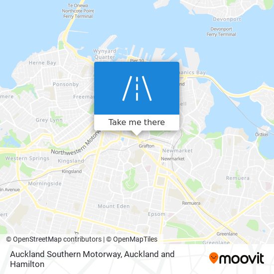 Auckland Southern Motorway map