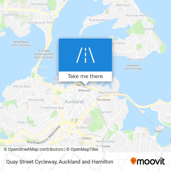 Quay Street Cycleway map