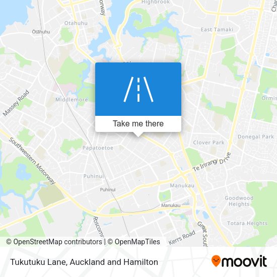 Tukutuku Lane map