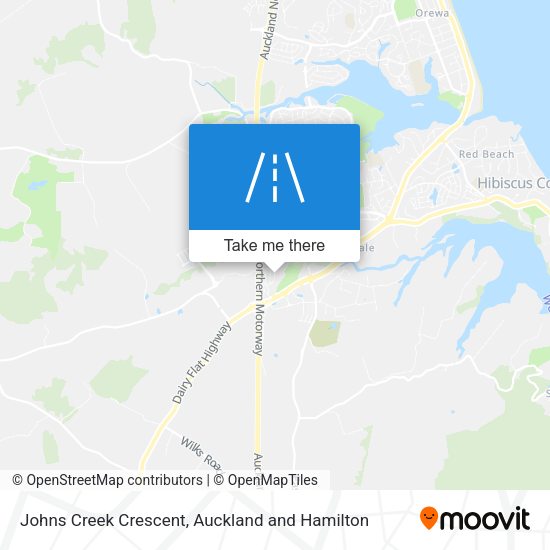 Johns Creek Crescent map