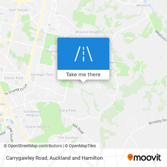 Carrygawley Road map