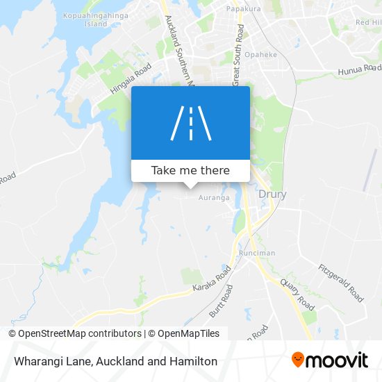 Wharangi Lane map