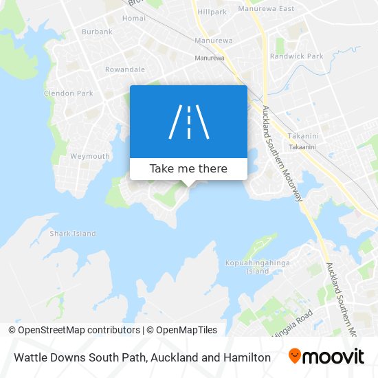 Wattle Downs South Path map