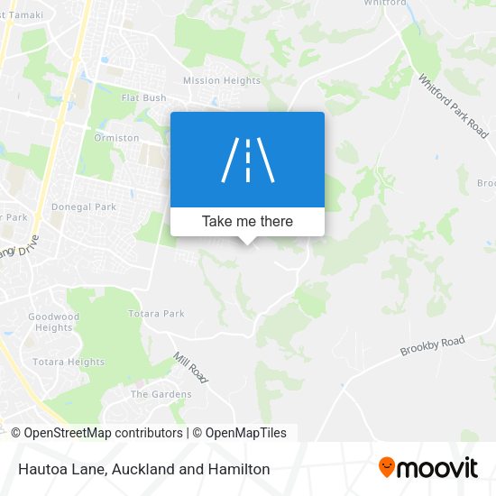 Hautoa Lane map