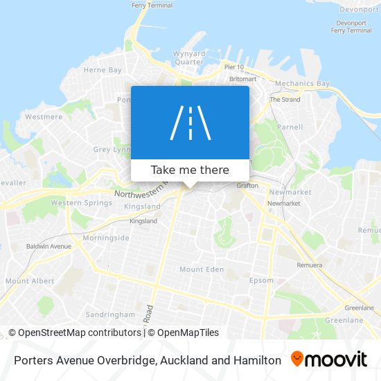 Porters Avenue Overbridge map